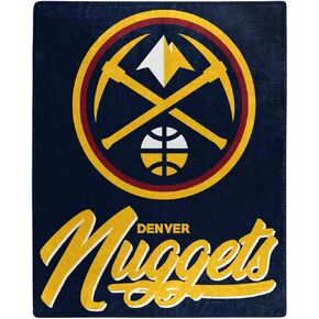 Northwest NBA Denver Nuggets Unisex-Adult Raschel Throw Blanket, 50" x 60", Signature