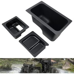 Underseat Storage Box Compatible with 2015-2021 Polaris Ranger 500/570 Mid-Size Accessories Under Seat Storage Bin Set Organizer Tray 50" Wide (fits: PRO-FIT Cage Model, 3PCS)