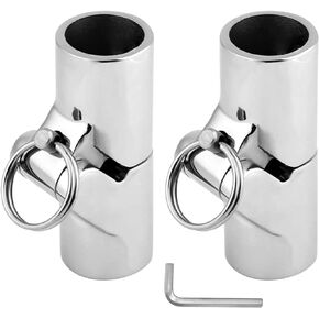 RedSnake Stainless Steel Marine Grade Boat railing Pipe Connector Folding Swivel Coupling Tube Pipe Connector Boat Hardware Fitting for (25mm) 1inch or (22mm)7/8inch ((22mm)7/8inch O.D tube X 1pair)