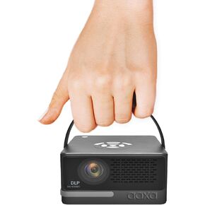 [6 Hr Battery] Worlds Brightest AAXA P6 Ultimate 1100 LED Lumens Smart Projector, USBC Video, 20000mah, WiFi BT Speaker, Direct Iphone Mirroring, Mini Projector, 1080p, HDMI/USB/TF Input Type C Charge