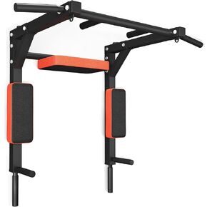 Wall Mounted Pull-Up-Bar Chin Up bar Dip Station for Indoor Home Gym Workout Multifunctional Power Tower Set Training Equipment Fitness Dip Stand Supports to 440 Lbs in Kuwait