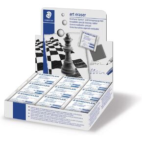 ممحاة Staedtler قابلة للعجن، مطاط معجون عالي الجودة، قابل للتشكيل للجرافيت والفحم، 5427، أبيض