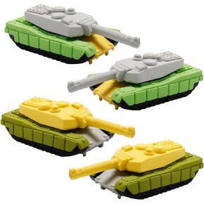 Exasinine Tank Eraser Big Pencil Eraser 3D Puzzle Eraser Desk Pet Erasers for Kids School Supplies Prize Gifts Party Favors (6 Pcs Random Colour) in Kuwait