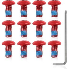SPEEDWOX 12 Pcs Bicycle Rotor Screws, Disc Brake Rotor Bolts M5x10mm, MTB Rotor Bolts with T25 Star Wrench for Road Bike