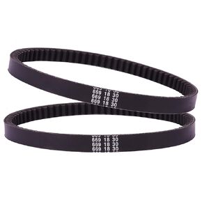 139QMB Reinforced 669-18-30 Racing CVT Drive Belt Compatible with GY6 49cc 50cc， Roketa Baja Tank Jmstar Taotao Jonway Vespa Chinese Scooter Moped ATV (Pack of 2 V-Belt)