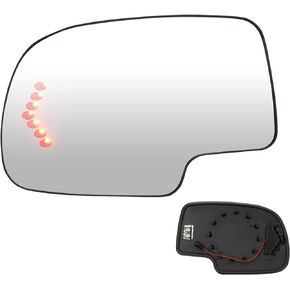 Youxmoto Driver Left and Passenger Right Heated Side Mirror Glass,2003-2006 Fit for Chevy Silverado Avalanche Suburban 1500 2500 3500 Tahoe/Fit for GMC Sierra Yukon Fit for Cadillac Escalade 88944391