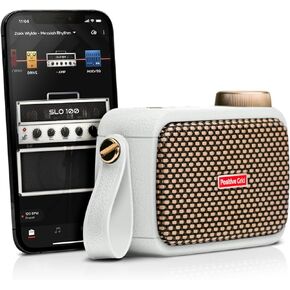 Positive Grid Spark GO 5W Ultra-Portable Smart Guitar Amp, Headphone Amp & Bluetooth Speaker with Smart App for Electric Guitar, Acoustic or Bass – Pearl