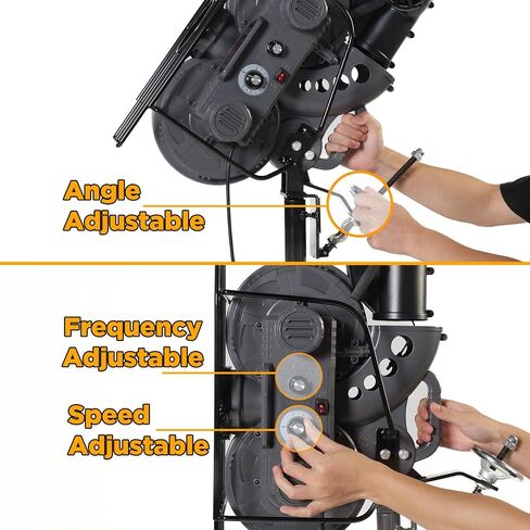 آلة رمي البيسبول والكريكيت 666BHA، زاوية وسرعة وفاصل إطلاق قابل للتعديل، من 40 إلى 68 ميلاً في الساعة، تعمل مع كرات البيسبول العادية والكريكيت للتدريب الفردي والتدريب in Kuwait