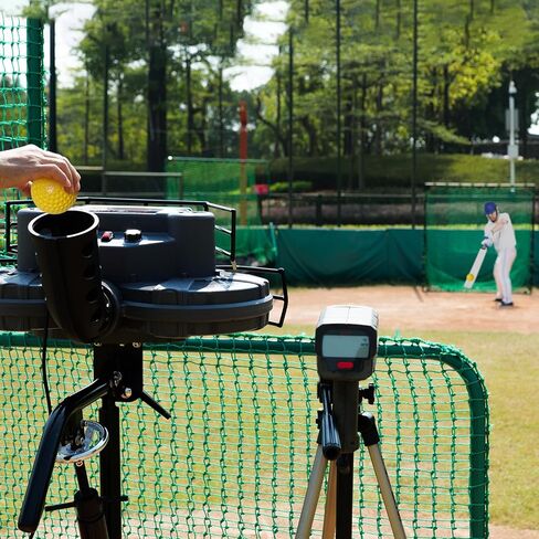 Furlihong 777BHA 2 في 1 آلة البيسبول والكريكيت، زاوية وسرعة قابلة للتعديل، عجلات مزدوجة، 30 إلى 95 ميلا في الساعة، رمي أي نوع من الملعب، تأتي مع 3 كرات تدريب in Kuwait