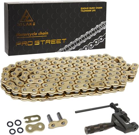 HILAKE 520 Motorcycle Chain 114 Links O-Ring with Connecting Master Link and Chain Breaker Heavy Duty Drive Chain for Motorcycle Bicycle Go Kart Mini Trail Bike in Saudi Arabia