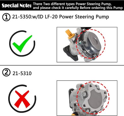 مضخة توجيه كهربائية AUQDD 20-2403 (لـ 3.6L V6) متوافقة مع 2008-2017 Bu-ick Enclave /09-17 Chevy Traverse /07-16 GMC Acadia /07-10 Saturn Outlook (استبدال مضخة مساعدة الطاقة 96-2403 20954812) in Saudi Arabia
