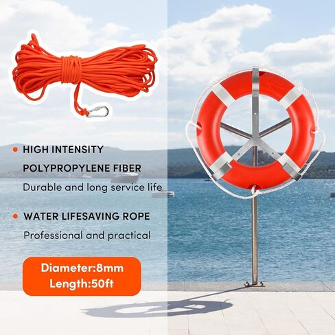 Life Ring 23"/28" Orange Boat Safety Throw Ring Professional Boat Throw Ring Emergency Use Life Ring Buoy for Rescue Lifeguard Lifesaving in Saudi Arabia