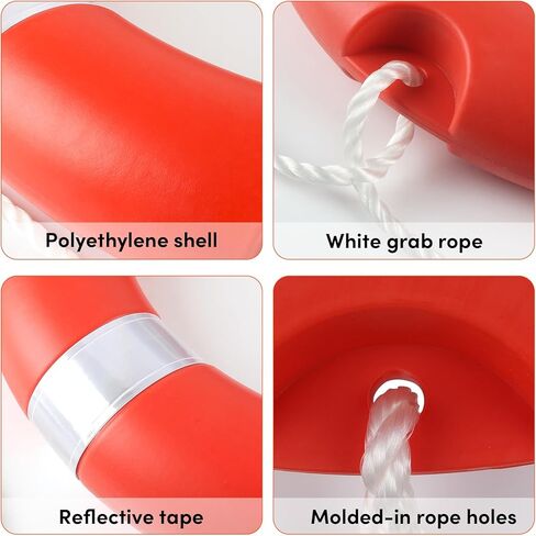 Life Ring 23"/28" Orange Boat Safety Throw Ring Professional Boat Throw Ring Emergency Use Life Ring Buoy for Rescue Lifeguard Lifesaving in Saudi Arabia