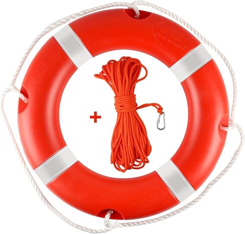 Life Ring 23"/28" Orange Boat Safety Throw Ring Professional Boat Throw Ring Emergency Use Life Ring Buoy for Rescue Lifeguard Lifesaving in Saudi Arabia