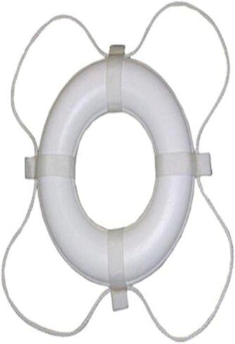 Taylor Made Products 361 24-Inch Polyurethane Foam Marine Life Ring with Grab Lines-White in Saudi Arabia