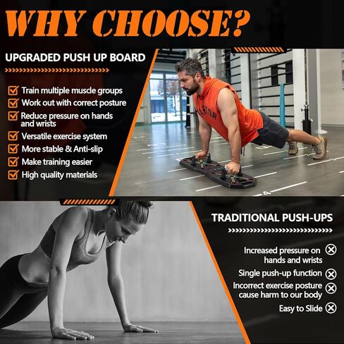 لوح رفع متعدد الوظائف، مقابض شريط دفع لأعلى، معدات تمرين منزلية محمولة، حوامل تدريب القوة الاحترافية مع أشرطة مقاومة وبكرة للبطن للرجال والنساء على الأرض in Kuwait