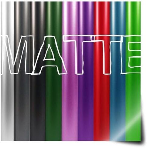 لفافة فينيل سوداء لامعة من VViViViD® Satin Flat Matte Stealth Jet مع تقنية إطلاق الهواء (1.5 قدم × 5 قدم) in Kuwait