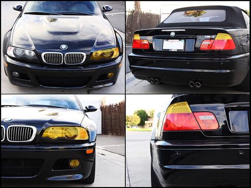 Optix JDM Yellow Tint Vinyl Cover Wrap Film Gloss Headlight Fog Lights - 12" x 36" Inch in Kuwait
