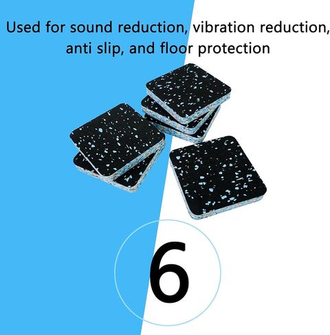 Luwint Treadmill Mat Pads, Rubber Foam Padding, Sound Isolation Pads, Anti Vibration Pads, Shock Absorbing Mat, Noise Reduction Floor Protection Sheets for Treadmill Washer Machine Exercise Equipment in Kuwait