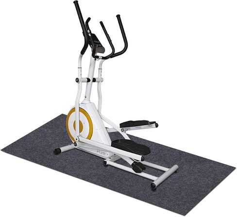 Fitness Equipment Mats, Protective Flooring Under Elliptical Machine mat Absorbent/Waterproof Exercise Equipment Floor Household Equipment Mat Washable (36inch x 60inch), Dark Gray (Drekan010) in Saudi Arabia