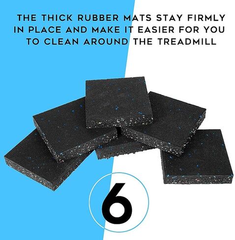 Luwint Thick Treadmill Mat, 5'' x 5'' x 1'', High Density Rubber in Saudi Arabia