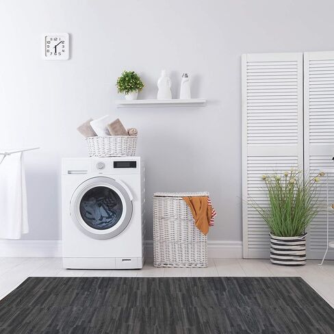 بلاط إسفنجي مطبوع بسمك 3/8 بوصة من أرضية الغابة، سجادات أرضية رغوية متشابكة من الخشب الفاخر، أرضيات مضادة للتعب - حل أرضيات أنيق، بلوط أبيض، 48 قدم مربع in Kuwait