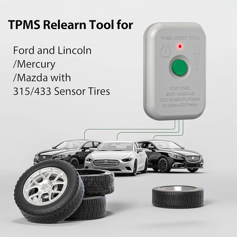 أداة إعادة ضبط VXDAS TPMS لأداة إعادة ضبط جهاز استشعار ضغط الإطارات Ford متوافقة مع F-150، Mazda، Lincoln، Mercury - إصدار 2023 (8C2Z-1A203-A) in Kuwait