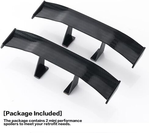 2 PCS Car Mini Spoiler Wing,6.7 Inch Car Tail Wing Mini Auto Carbon Fiber Texture Decoration Without Perforation,Universal Mini Tiny Trunk Spoiler Auto exteriores Rear Tail Wings for Most Cars in Saudi Arabia