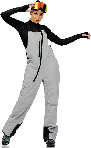 HOUZONIY Women's Ski Bibs Snow Ski Pants Waterproof Baggy Winter Loose Fit Overalls in Saudi Arabia