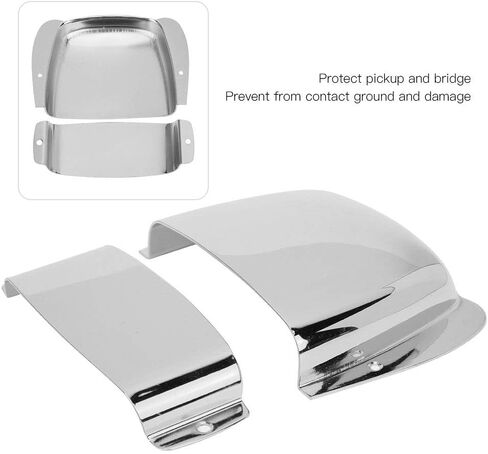 Bass Guitar Vintage Bridge Cover, Zinc Alloy Bass Guitar Bridge Cover with Screws for Electric Bass Guitar (Black) in Saudi Arabia