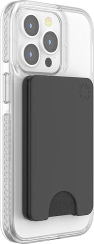 PopSockets Minimalist Slim Phone Wallet with MagSafe® Adapter Ring, Phone Card Holder, Wireless Charging Compatible, Wallet Without Grip Compatible with MagSafe®- in Saudi Arabia