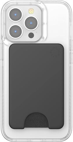 PopSockets Minimalist Slim Phone Wallet with MagSafe® Adapter Ring, Phone Card Holder, Wireless Charging Compatible, Wallet Without Grip Compatible with MagSafe®- in Saudi Arabia