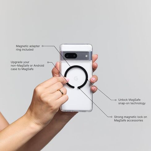 PopSockets Minimalist Slim Phone Wallet with MagSafe® Adapter Ring, Phone Card Holder, Wireless Charging Compatible, Wallet Without Grip Compatible with MagSafe®- in Saudi Arabia