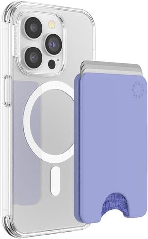 PopSockets Minimalist Slim Phone Wallet with MagSafe® Adapter Ring, Phone Card Holder, Wireless Charging Compatible, Wallet Without Grip Compatible with MagSafe®- in Saudi Arabia
