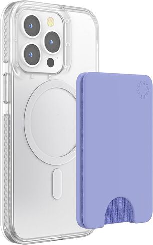 محفظة هاتف PopSockets Minimalist رفيعة مع حلقة محول MagSafe®، حامل بطاقة هاتف، متوافقة مع الشحن اللاسلكي، محفظة بدون قبضة متوافقة مع MagSafe®- in Kuwait