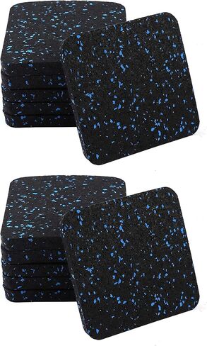 (12 حزمة) سجادات معدات التمرين AR-PRO مقاس 4 × 4 × 0.5 بوصة مضادة للانزلاق وممتصة للصدمات وأرضية مطاطية واقية مثالية لأجهزة المشي والمدربين البيضاويين وآلات التجديف والدراجات الثابتة in Kuwait