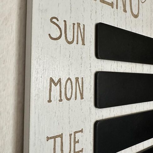 مخطط القائمة الأسبوعية من Farmhouse Wood - لوحة حائط سبورة بيضاء وسوداء للمطبخ وغرفة الطعام - 19 بوصة ارتفاع in Kuwait