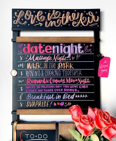 Stratton Home Decor Henry Wall Organizer - Functional Decor Piece with Calendar, Chalkboard, Corkboard Sections - Large Wall-Mounted Command Center for Living Room, Kitchen, Dining Room, Study in Saudi Arabia