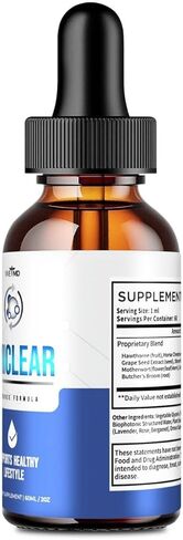 Amiclear Drops Advanced Support Official Formula - Dietary Supplement Drops - Extra Strength with Hawthorn Berry Organic, Horse Chestnut Extract, Grape Seed Extract Reusable Dropper Included (1 Pack) in Saudi Arabia