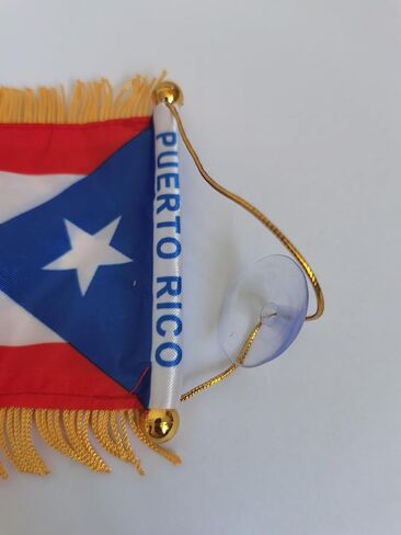 2pcs Peurto Rico Hanging Flag for Car rearview mirror，3 X 5 Inch Puerto Rican Small Mini Car Pennant Banner Flag in Saudi Arabia