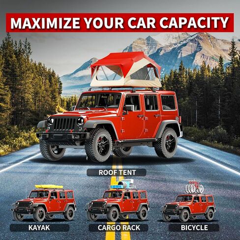 KitsPro 260lb Roof Rack Cross Bars for 2016-2019 Ford Explorer (ONLY FIT Factory Raised Side Rails), Matte Black Heavy Duty Aluminum Cargo Crossbar in Saudi Arabia