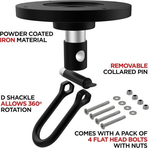 RDX Speed Bag Speedball Swivel, Heavy Duty 360 Multi Direction, Powder Coated Iron Mount Hook for Ceiling and Platform, Boxing Punching Training MMA Muay Thai Equipment Accessories Hanger with Screws in Saudi Arabia