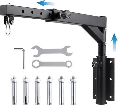 شماعة حقيبة ثقيلة تثبت على الحائط، حامل حقيبة ملاكمة قابل للتعديل، حامل حقيبة ملاكمة شديدة التحمل لصالة الألعاب الرياضية المنزلية، سعة 800 رطل in Kuwait