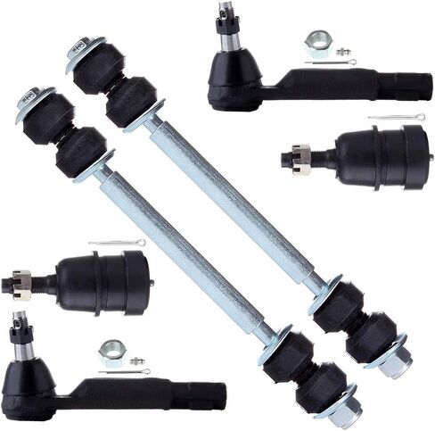 SCITOO 6PCS Set Suspension Kit Ball Joints Sway Bar End Links Tie Rod Ends for Ford LTD, for Ford for Mustang, for Ford Thunderbird, for Mercury Capri, for Mercury Cougar K8259 K8265 ES2150RL in Saudi Arabia