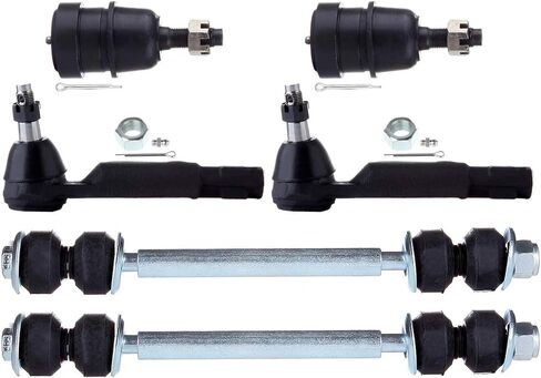 SCITOO 6PCS Set Suspension Kit Ball Joints Sway Bar End Links Tie Rod Ends for Ford LTD, for Ford for Mustang, for Ford Thunderbird, for Mercury Capri, for Mercury Cougar K8259 K8265 ES2150RL in Saudi Arabia