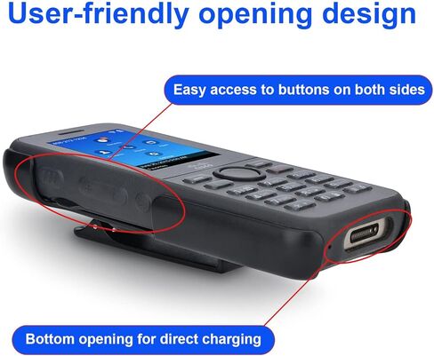 iGuerburn VoIP Phone Case for Cisco 8821 & Cisco 8821-EX, Cisco Phone Holder with 360° Swivel Belt Clip (Black) in Kuwait