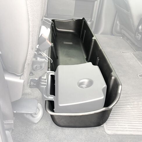 تخزين RHA تحت المقعد 2009-2014 SuperCrew يناسب Ford F-150 F150 Super Crew Cab نظام منظم أسود خلفي مطور (يناسب فقط SuperCrew Cab، للمركبات التي لا تحتوي على مكبرات صوت OEM) in Saudi Arabia