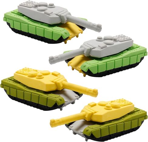 Exasinine Tank Eraser Big Pencil Eraser 3D Puzzle Eraser Desk Pet Erasers for Kids School Supplies Prize Gifts Party Favors (6 Pcs Random Colour) in Kuwait