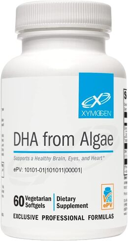 XYMOGEN DHA من الطحالب - مكمل DHA أوميغا 3 - يدعم الدماغ والعين والقلب + صحة المناعة (60 كبسولة هلامية) in Saudi Arabia
