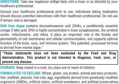 XYMOGEN DHA من الطحالب - مكمل DHA أوميغا 3 - يدعم الدماغ والعين والقلب + صحة المناعة (60 كبسولة هلامية) in Saudi Arabia